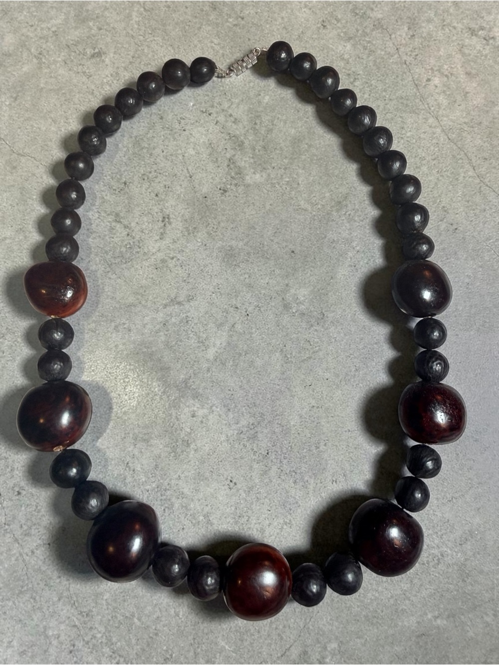 Handcrafted Dark Brown Beaded Necklace - Women Jewelry